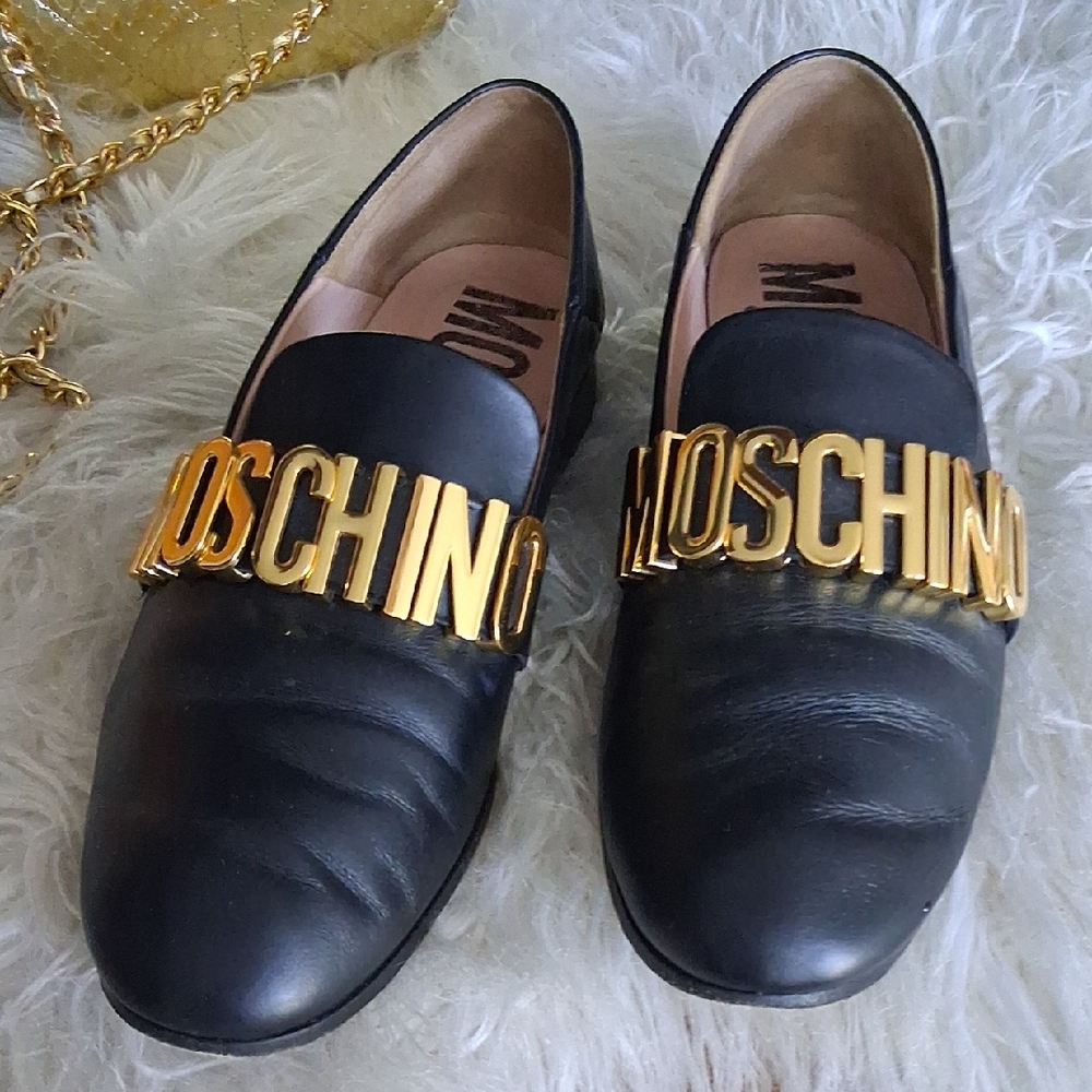 MOSCHINO Signature Leather Loafers